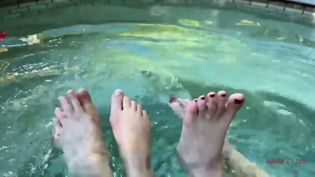 Foot tease video with Dainty and Angela