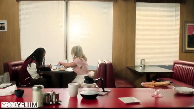 Busty White MILF fucked by black football player