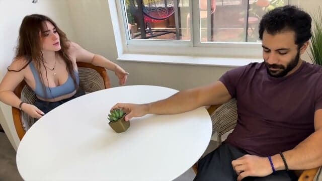 Stepdad Rough Massage Ends With Cum On Teen's Big Tits & Face