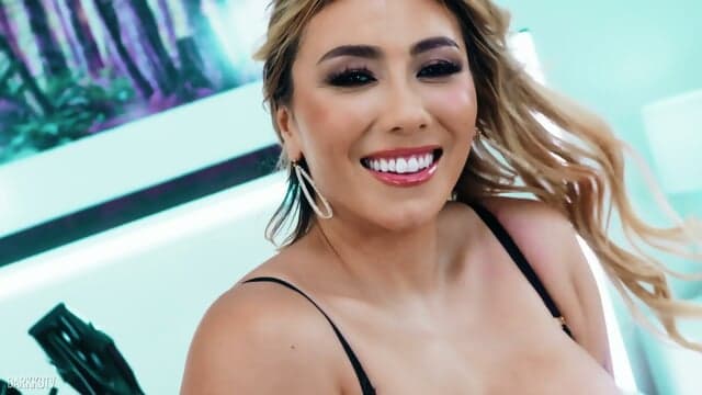 Sexy Blonde Bimbo Asian Loves This Older Guy White Cock