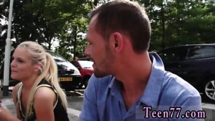Public agent british dancer Vanda picked up and poked outdoors